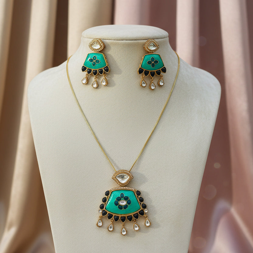 Green Sheesh Mahal Set