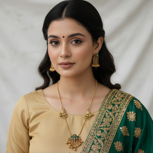 Indie Emerald Set -  Gold - Jewel Katha