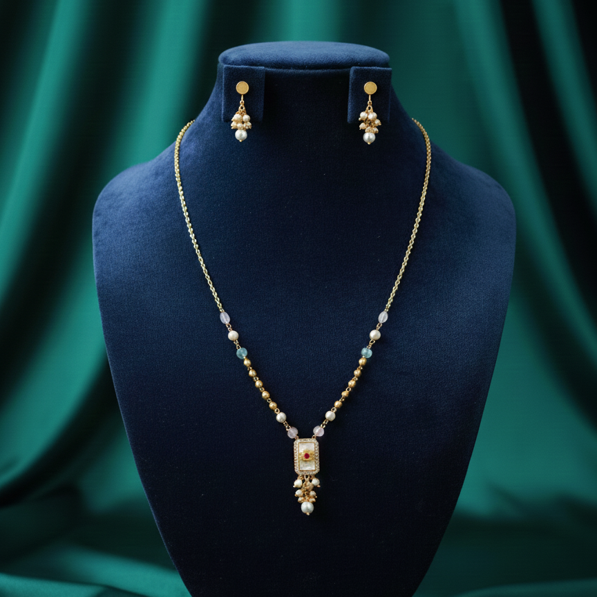 Pastel Radiance Necklace Set - Gold