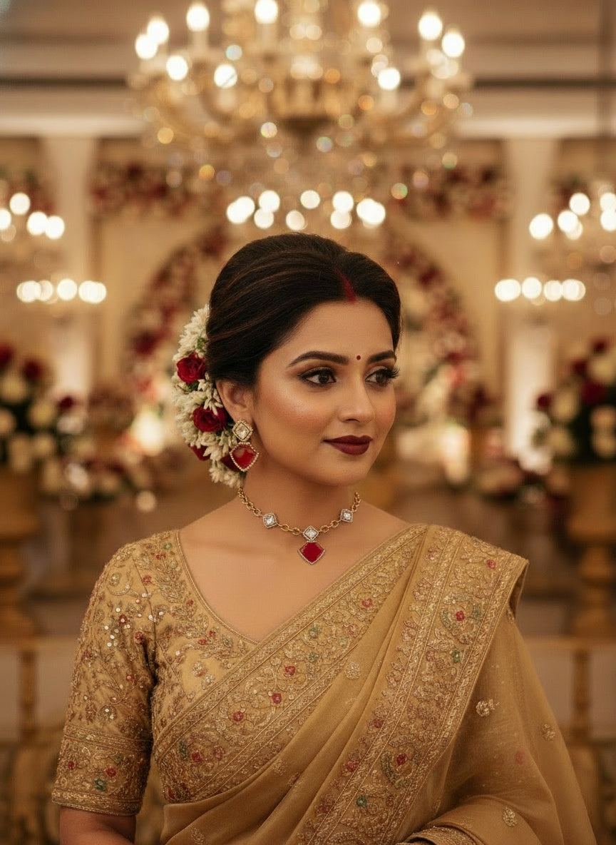 Ruby Gleam Elegance Set - Red / Maroon