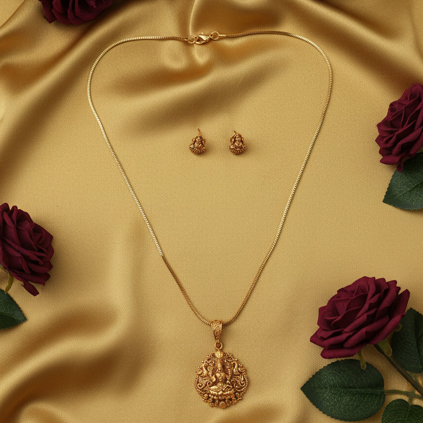 Suvarna Lakshmi Charm Set - Gold