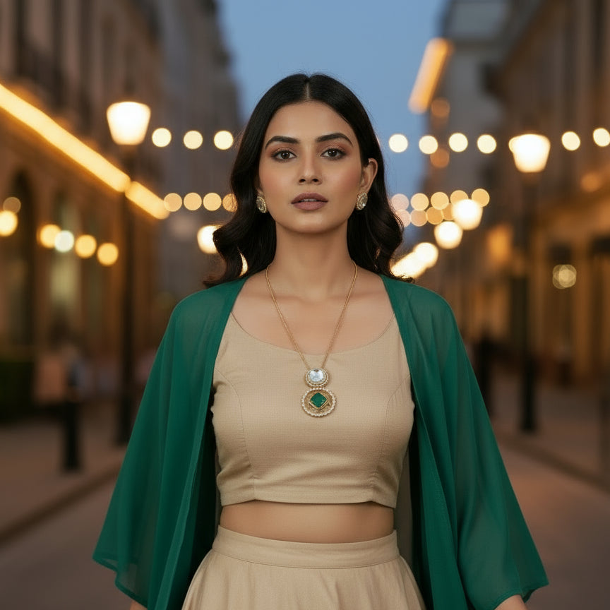 Green Araish Pendant set