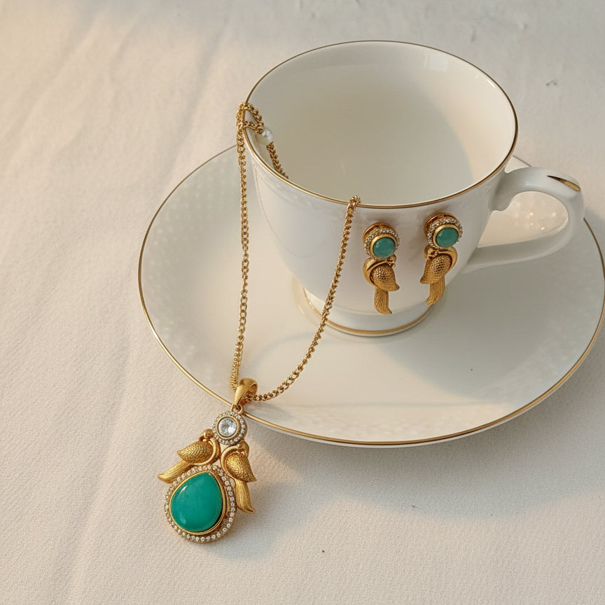 Aurelia Verde Pendant Set - Mint