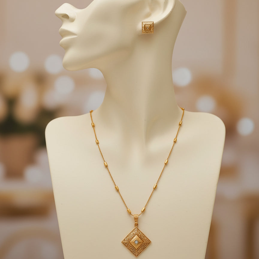 GeoLuxe Pendant Set - Gold