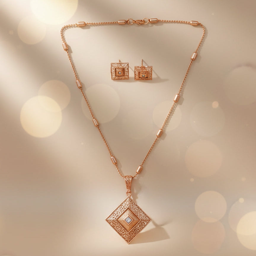 GeoLuxe Pendant Set - Gold