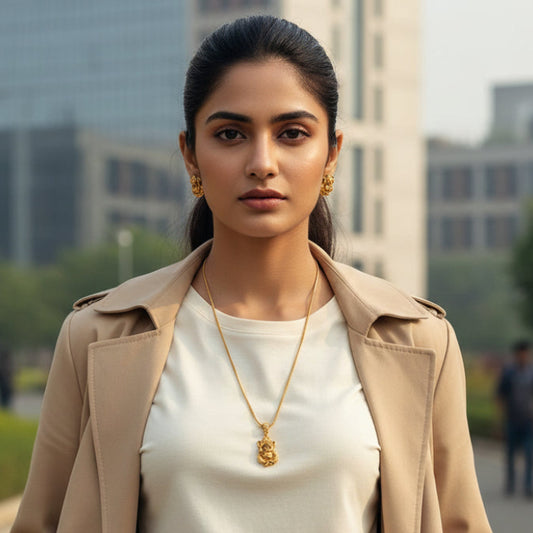 Gajraj Pendant Set - Gold - Jewel Katha