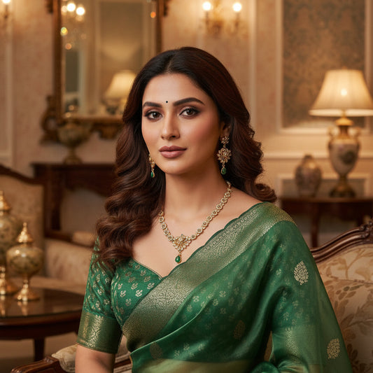 Pratha Bloom Set - Green - Jewel Katha