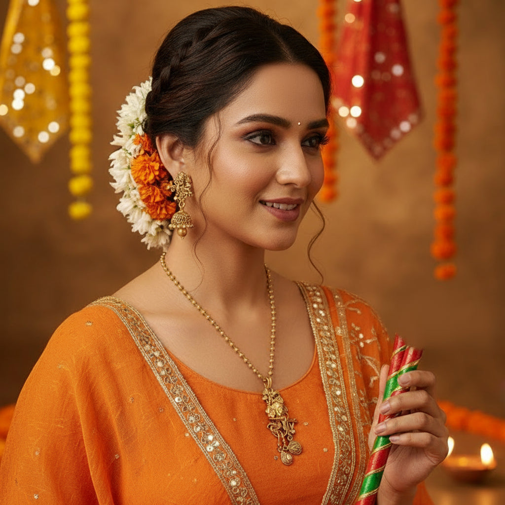 Mohan Murali Mala Set - Gold