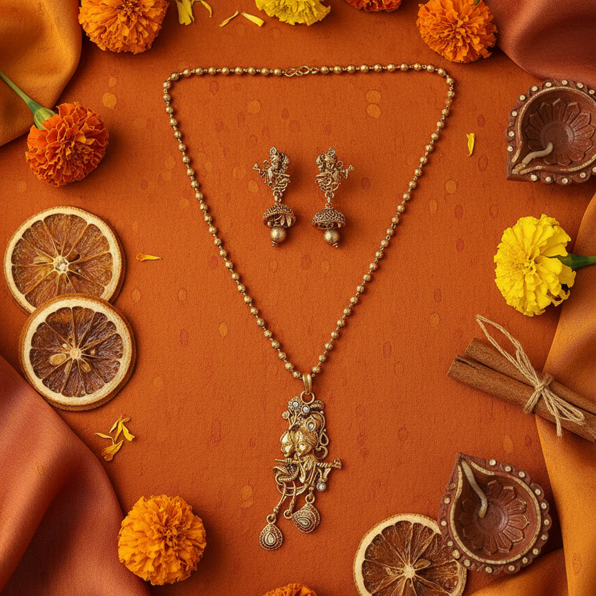 Mohan Murali Mala Set - Gold