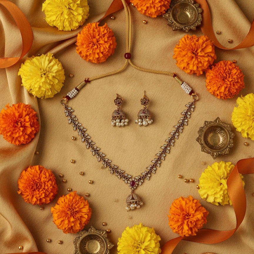 Kanika Jhumki Charm Set - Gold