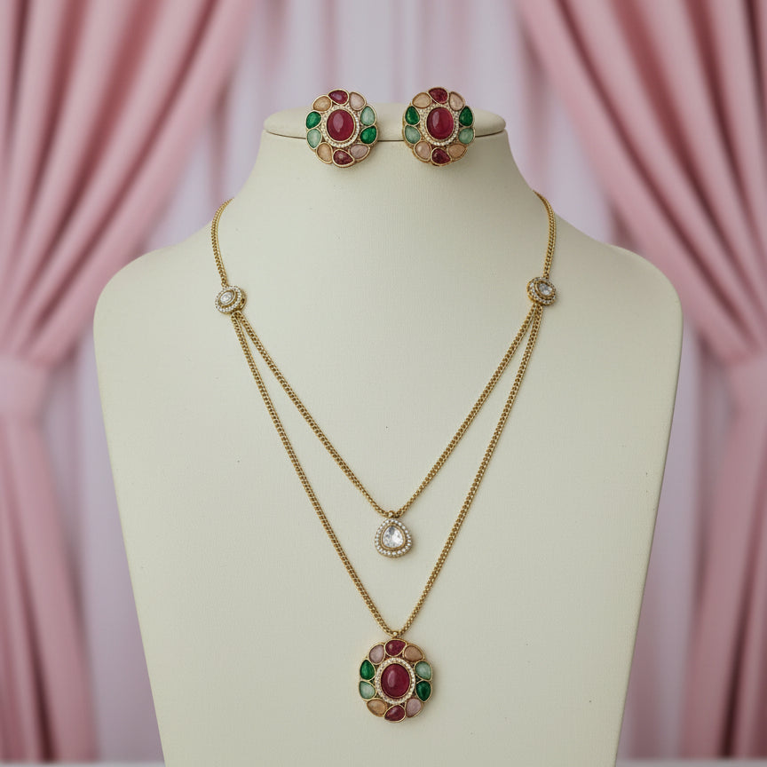 Rangtaru Classic Pendant set -  Multi