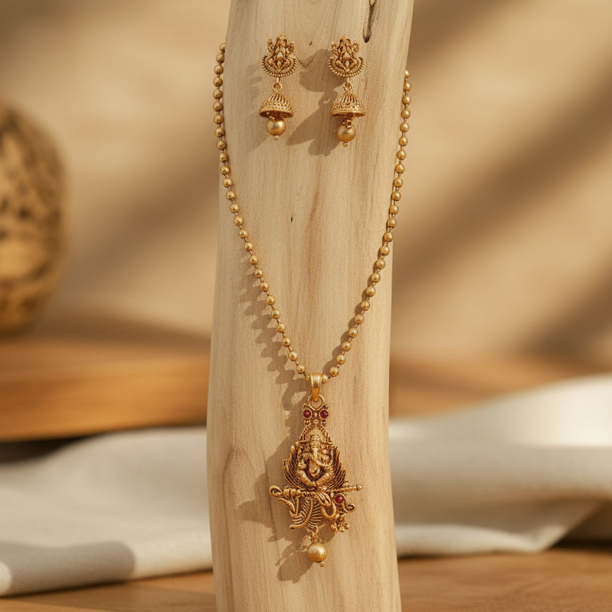 Ganpati Mayur Harmony Set - Gold