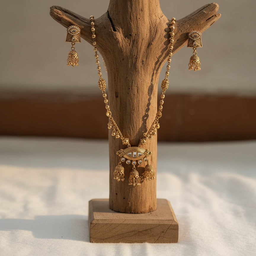 Anvi Traditional Dangler Set - Gold