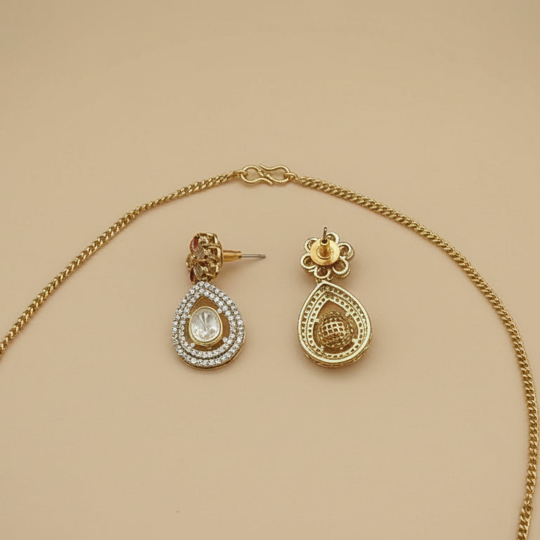 Petal Shine Dual Pendant Set - Pink