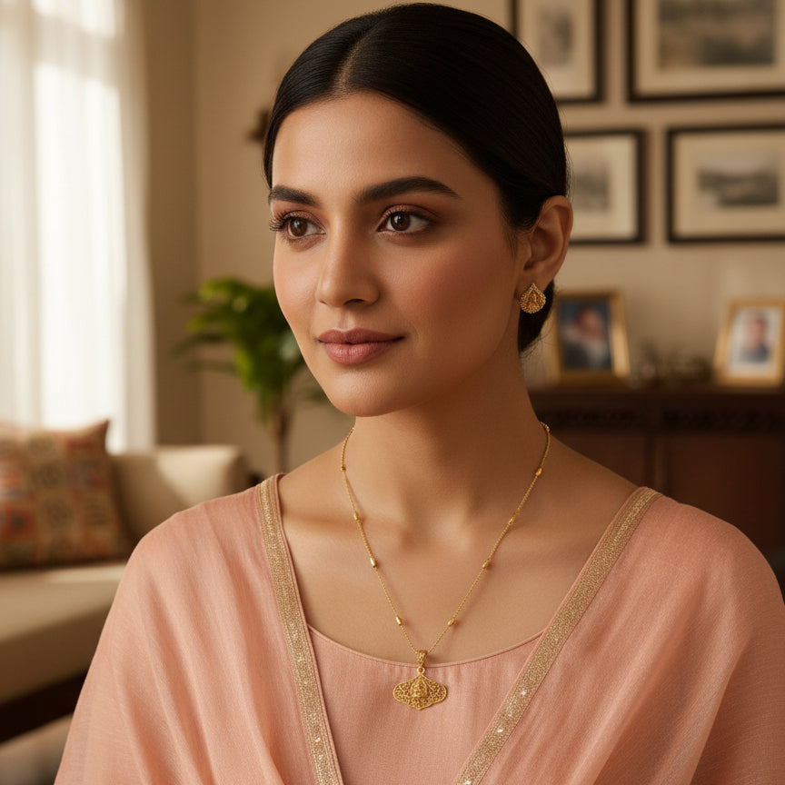 Aaradhya Temple Gold Set - Gold