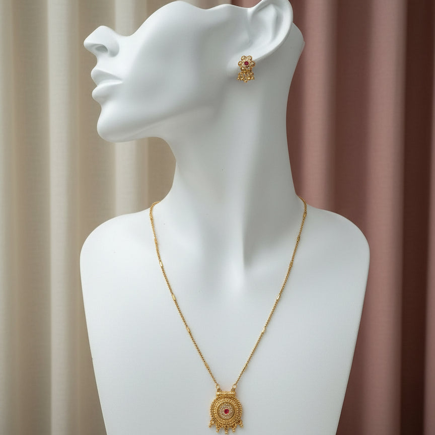 Rangini Rosette Set - Gold - Jewel Katha