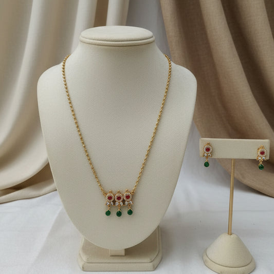 Gulabi Hara Set - Gold