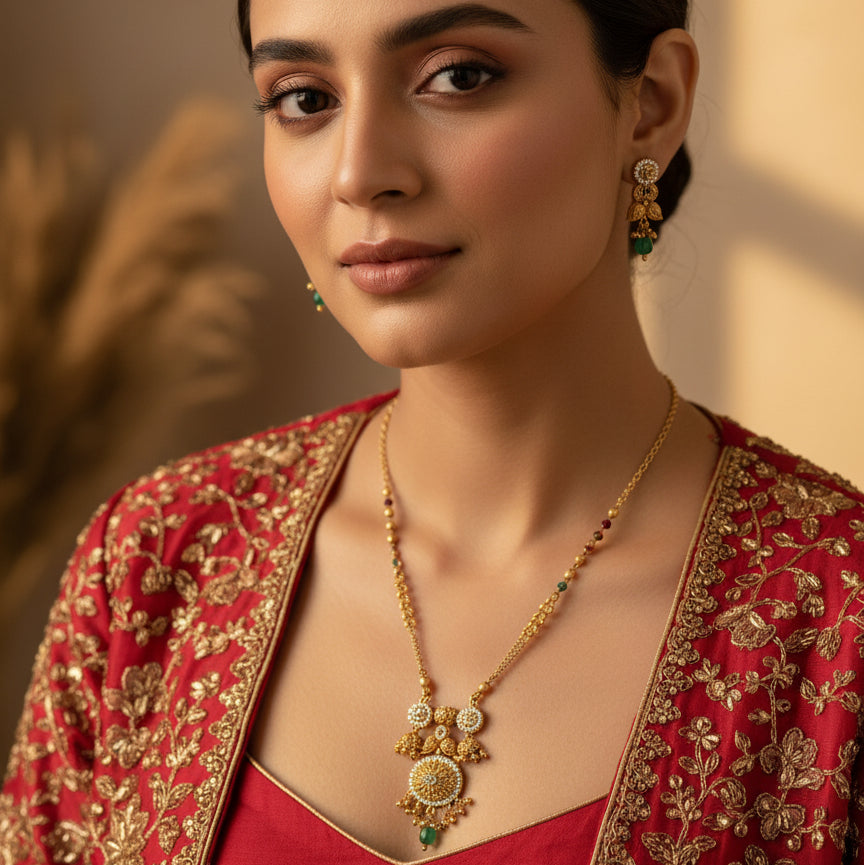 Aarunya Glow Set - Gold - Jewel Katha