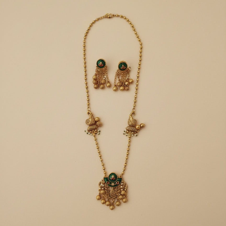 Indie Emerald Set -  Gold