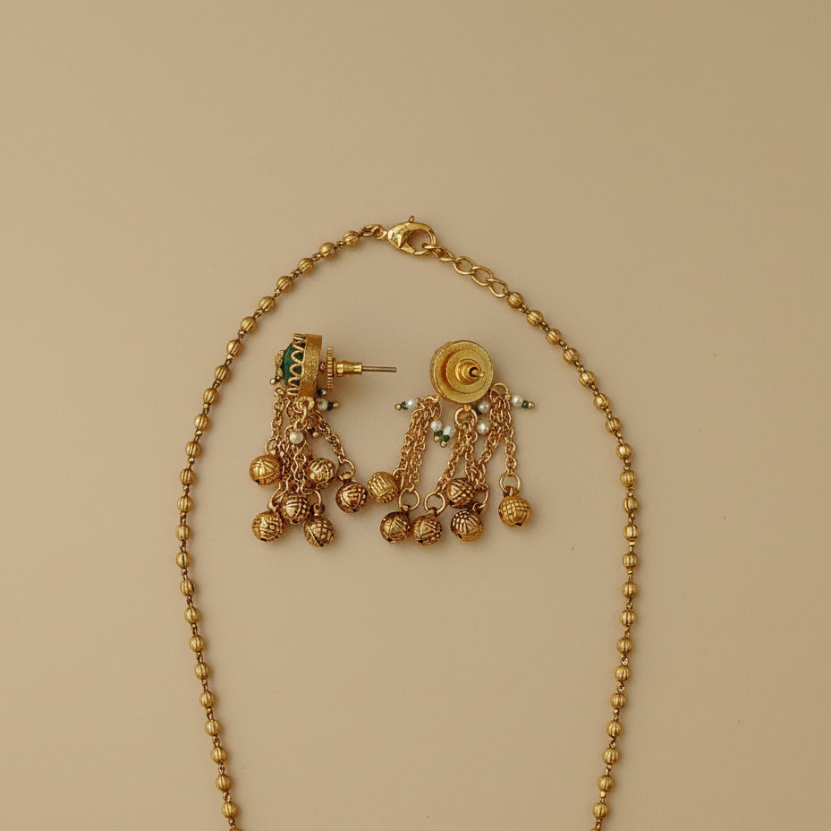 Indie Emerald Set -  Gold