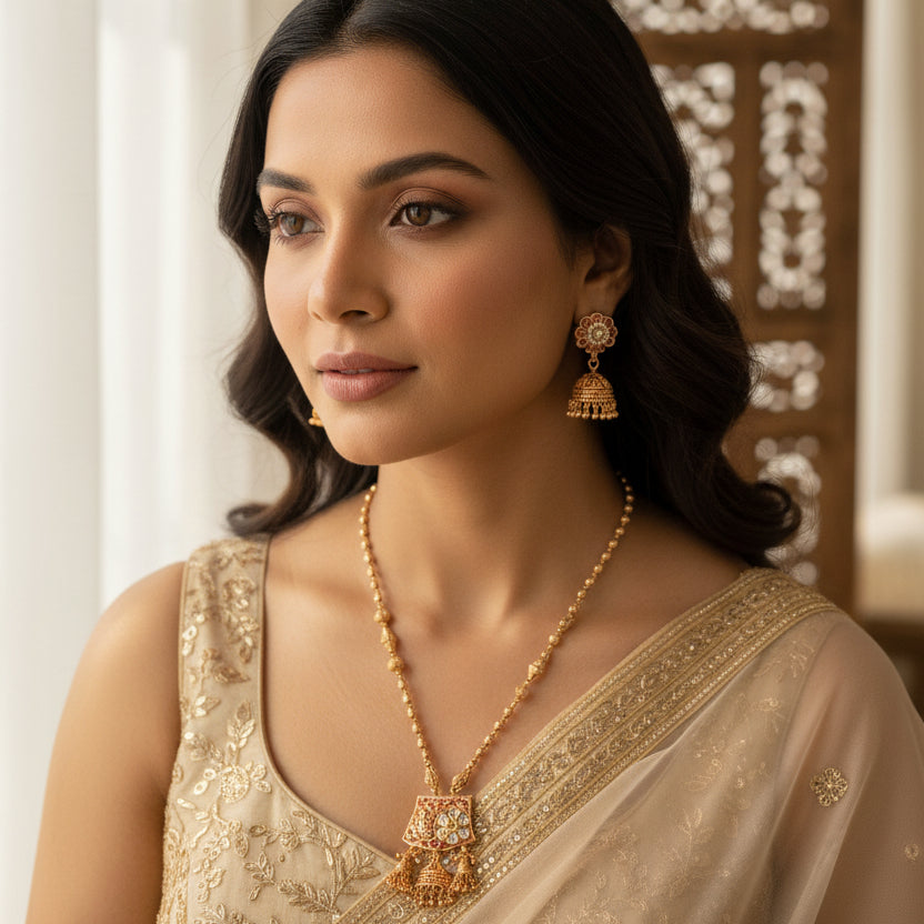 Royal Jhumar Set - Gold