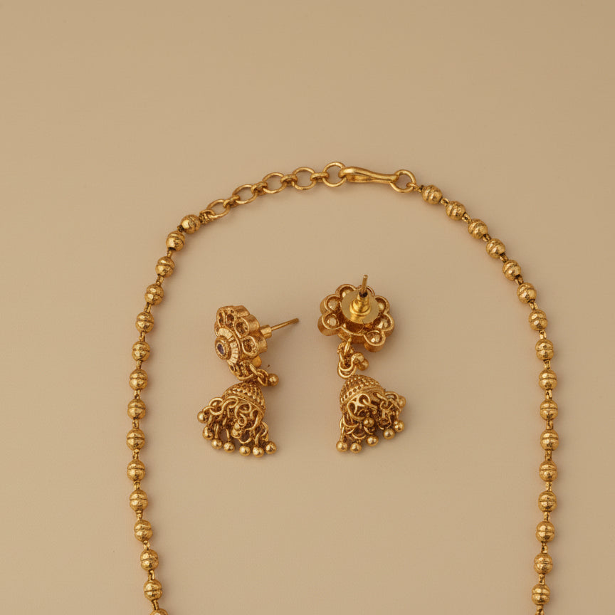 Royal Jhumar Set - Gold
