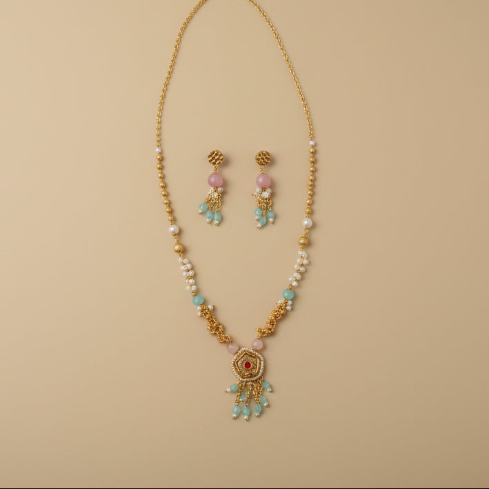 Saanjh Phool Set - Gold retake photo of this product