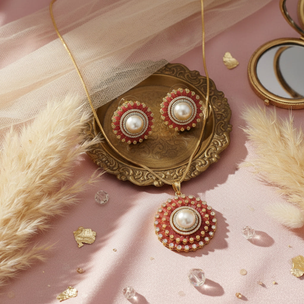 Red Noor Pearl Set