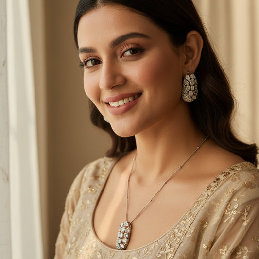 Crystal Veil Pendant Set