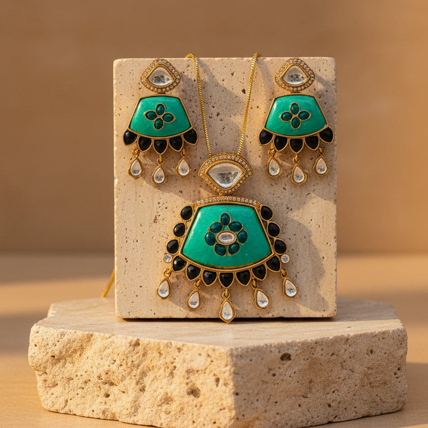 Green Sheesh Mahal Set