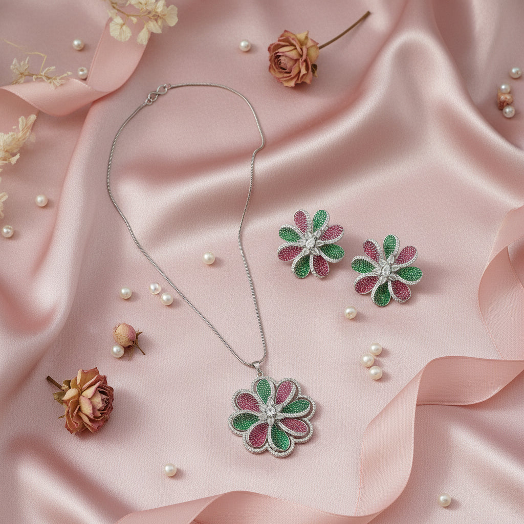 Festive Petal pendant Set