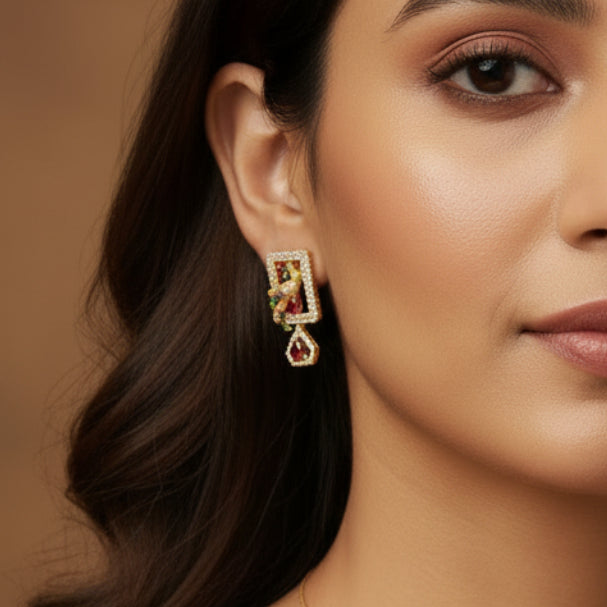 Rangmayur Jewellery Pendant Set - Multi color